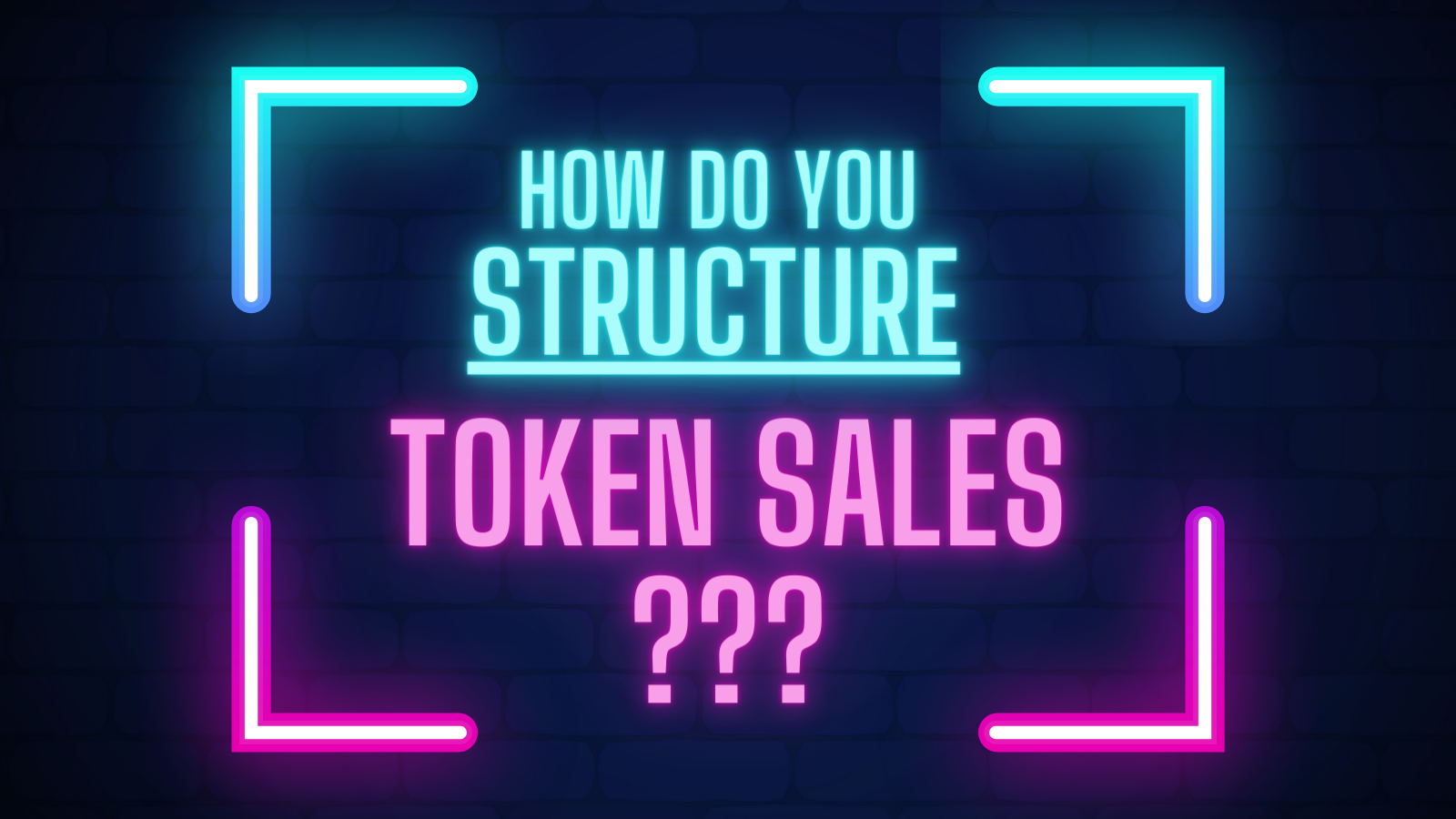 How do you structure a token sale?